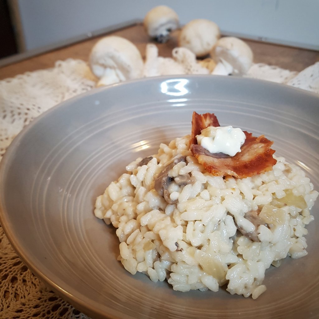 Risotto champignons et gorgonzola